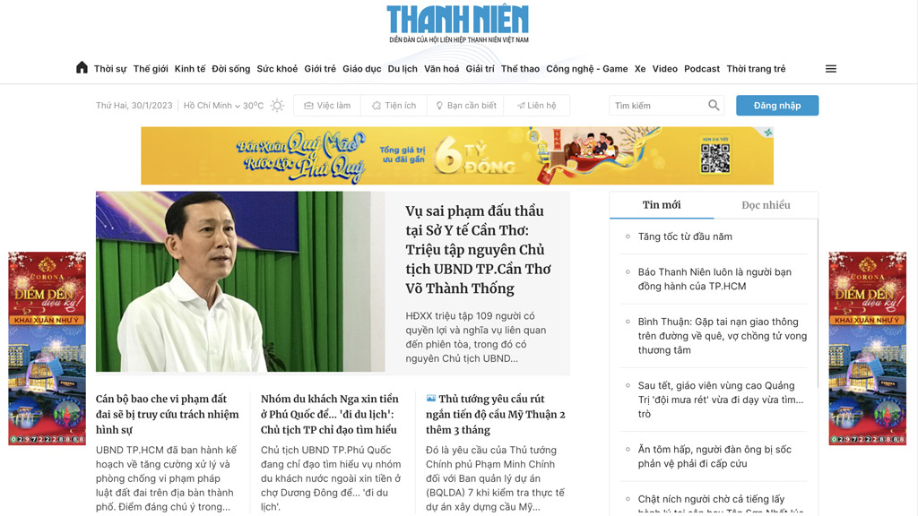 báo điện tử Thanh niên 